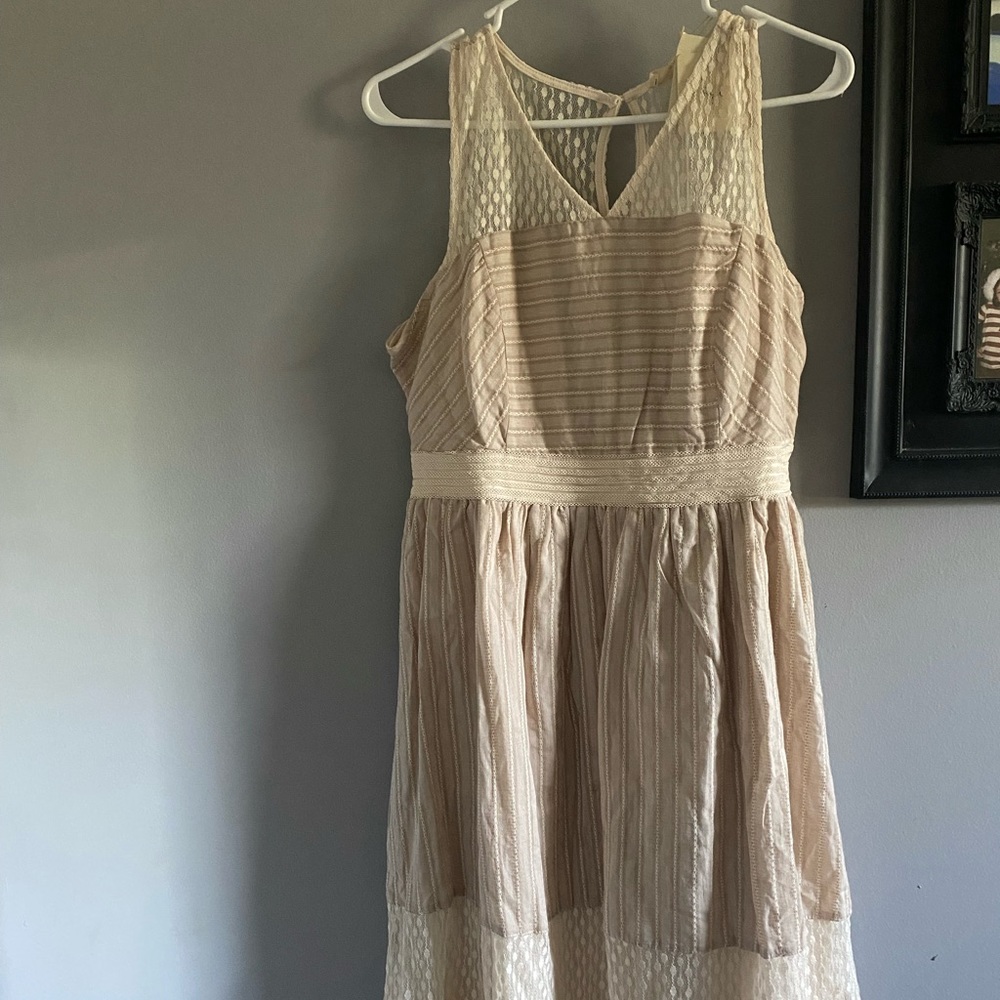 Vintage style neutral color dress. Brand new.